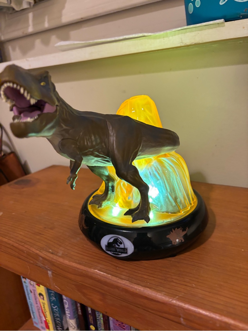 Jurassic T-Rex LED Accent Light - Brown & Yellow